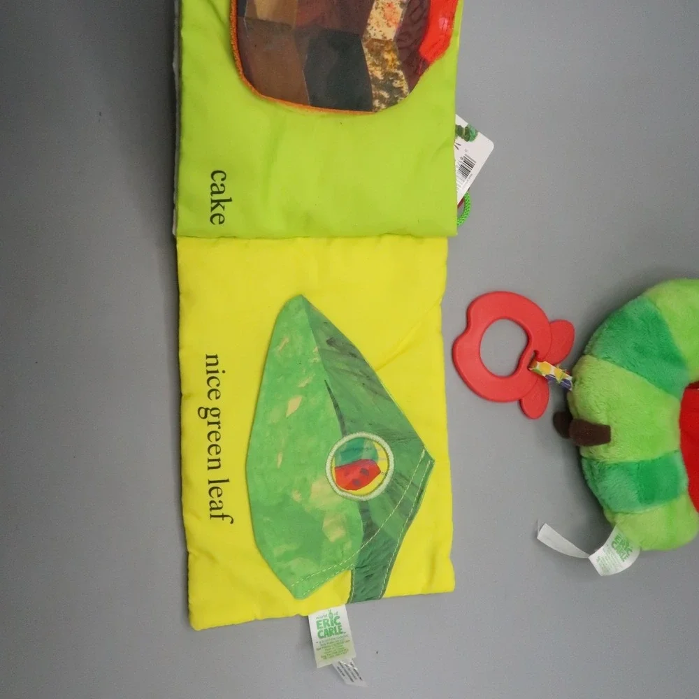 Eric Carle Crinkle book plush very hungry caterpillar & Hang sensory Toy Lot